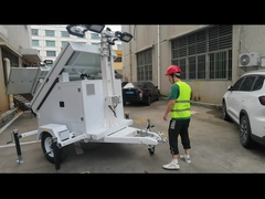 Solarbetriebene 4*120W LED-Lampe Mobilleuchtturm mit 7m manuellem Mast