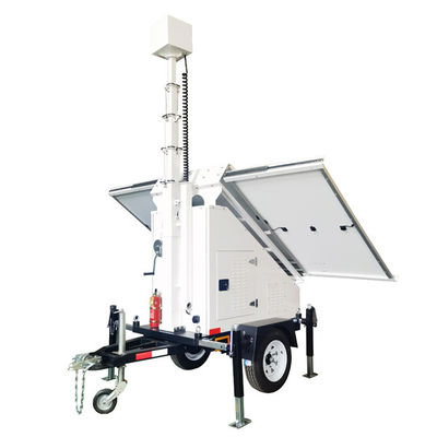 AU US Standards Portable Mobile Solar Trailer Manuelle Hebung Stahlmaterial