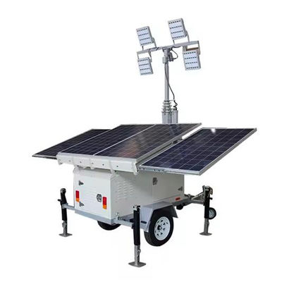 Green Power Solar LED Mobile Light Tower mit 4*300W Solarzellen 4*100W LED-Lampe