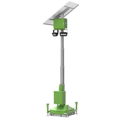 Mobiler Solarlichtturm vorübergehender Beleuchtungsturm 2*50W LED für Straßenbeleuchtung