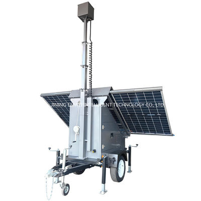 Solarüberwachungsmonitor Mobilsicherheitszugwagen CCTV-Kamerazugwagen für die Überwachung von Gewerbegebäuden
