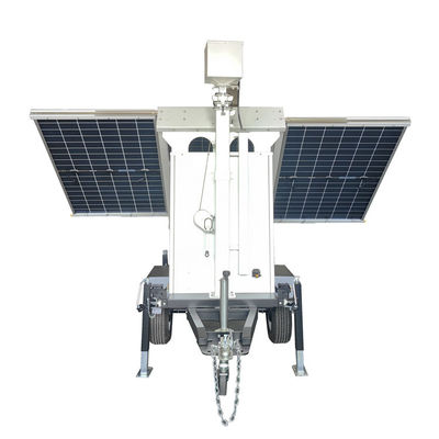 Solarbetriebene mobile Überwachung CCTV Kamera Anhänger mit 6m manuellen Mast