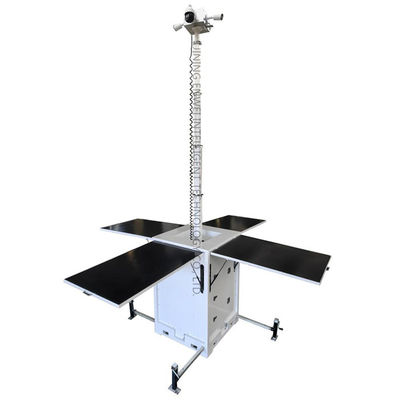 Solarbetriebene mobile Überwachungseinheit mit 6m Mast für Parkplatzveranstaltung