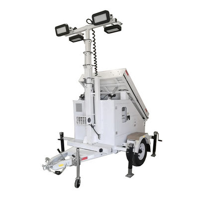 4*100 Watt leichte Solarenergie-LED-Beleuchtungswagen für Rettung und Katastrophenhilfe