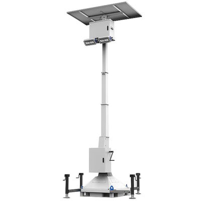 Portable Solar LED Scheinwerfer Einziehbarer Mast Turm Für Parkplatzbeleuchtung