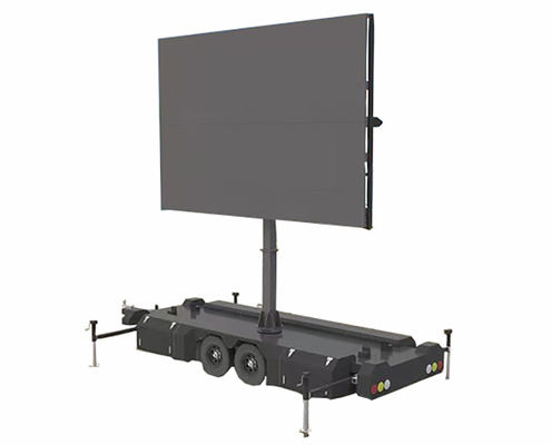Mobiler Solar-Full-Colour-LED-Bildschirm Hydraulisches Heben und Absteigen von Anhängern für Werbeanzeigen
