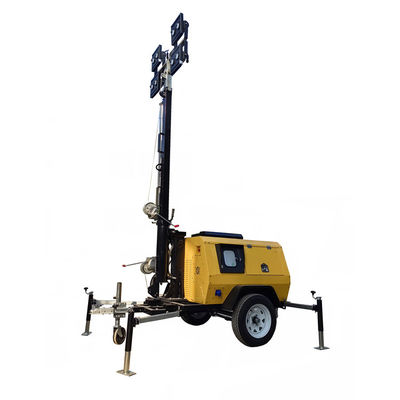 Portable Light Tower mit Dieselgenerator 4*400W LED-Lampen für Baustellen