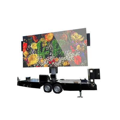 Hochkontrast-LED-Bildschirm Hydraulischer Mast-Anhänger für Außenwerbung