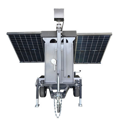 US-amerikanische Standard-Portable Solar Power Camera Trailers Gelbatterie für die Überwachung von Geschäftszentren
