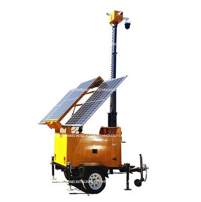 Portable Solar-Powered Surveillance CCTV Trailer Mobile Solar-Kamera Trailer für die Überwachung von entfernten Gebieten