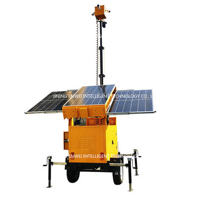 Mobiler Solarstrom-Kamera CCTV-Anhänger tragbare Überwachungstürme für Notfallrettungsüberwachung