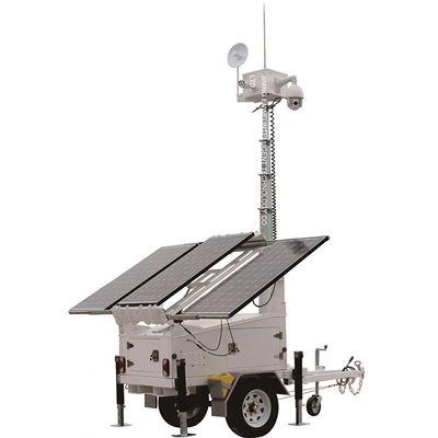 Portable Solar Power Trailer High-Definition-Kamera Solar-Cctv-Türme für die Überwachung des Straßenbaus