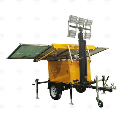 Portable Solar Trailer montiert 4*100W LED-Leuchten für chemische Industrieparks Beleuchtung