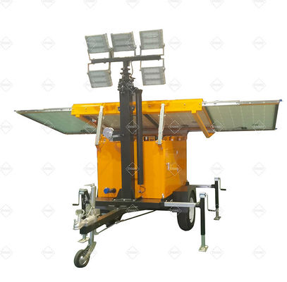 Solar-Floodlight-Beleuchtung Trailer mit 3*460W-Solarkollektoren für die Beleuchtung entfernter Gebiete