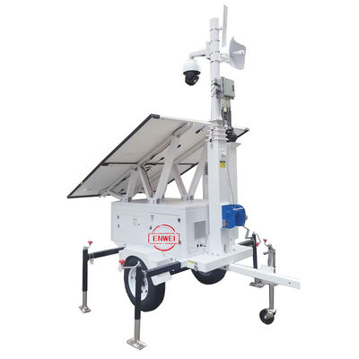 Mobiler Überwachungstrailer Solar-Cctv-Trailer für die Überwachung des Bergbaus auf offenem Grund