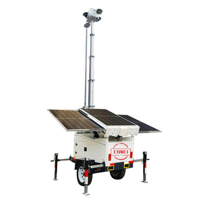 Solar-Cctv-Anhänger mit 6 m Handmasten für die Überwachung von Baustellen