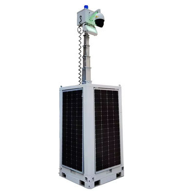 Solarbetriebene Sicherheit CCTV Turm Langlebig und stabil für Baustelle