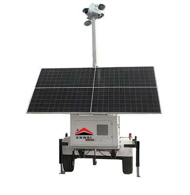 Niedriger Stromverbrauch 5G-Kamera-Überwachungstrailer mit Sonnenenergie für die Überwachung in ländlichen Gebieten