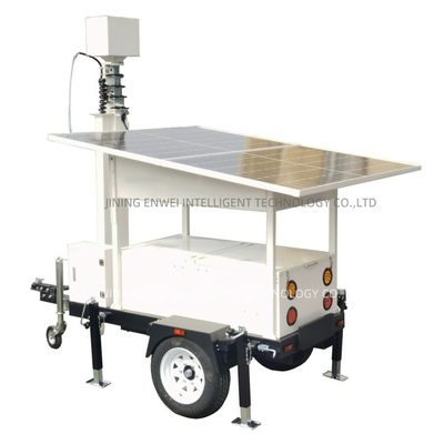Mobile Kamera Anhänger Solar CCTV Überwachung Anhänger mit 2 * 590W Solarzellen und anpassen Licht