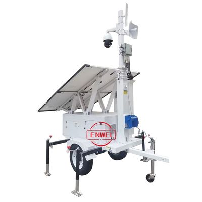 Solarer Sicherheitsanhänger Solar Mobiler Kameraanhänger für Baustellen