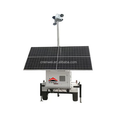 Solar Security Überwachung Trailer mit 4K-Kameras für die temporäre Sicherheitstechnik
