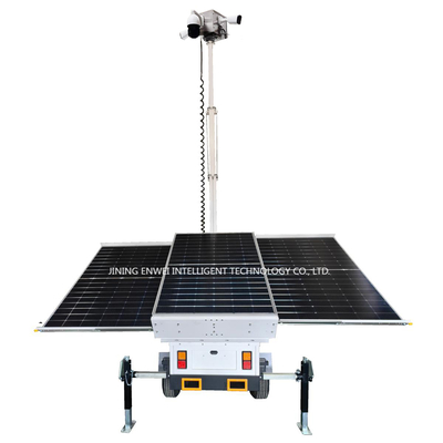 Neues Design Solar Überwachungsanhänger mit 4K Kamera für abgelegene Gebiete ohne Strom