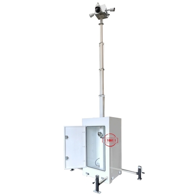 Portable Security CCTV Tower Cube Überwachungseinheit mit 360° PTZ Kamera für Sportveranstaltungen