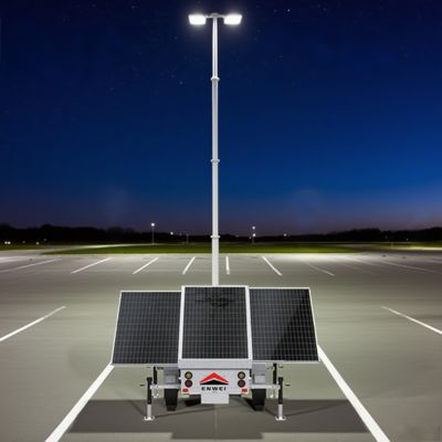 Hochmobile Solarstrom-Flutlicht-Beleuchtungsanhänger für die nächtliche Parkplatzbeleuchtung