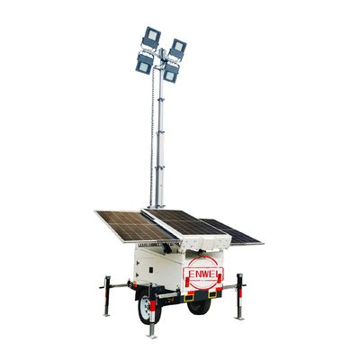 Solarbetriebener Lichtanhänger mit 4x100W LED-Floodlight für Veranstaltungen im Freien