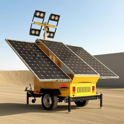 Wartungsfreies Design Solarbetriebener LED-Beleuchtungsanhänger für Wüstenbeleuchtung