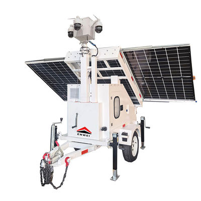 Stable Battery Life Solar Powered Smart Camera Cctv Trailer For Temporary Monitoring