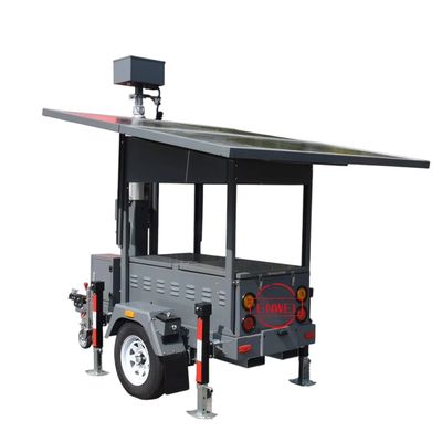 Off-Grid Solar Security Trailer With 870W Solar 7200Wh Battery For Construction Sites