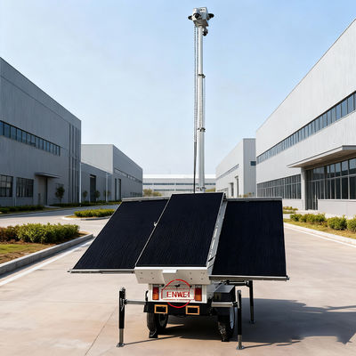 Schnell einsetzbarer Solar-Sicherheitstrailer US-Standard für 24/7 netzunabhängige Überwachung