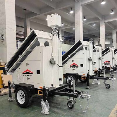 Self-Powered Supply Solar Camera Trailer Solar Security Trailer For Warehousing And Logistics Park Monitoring