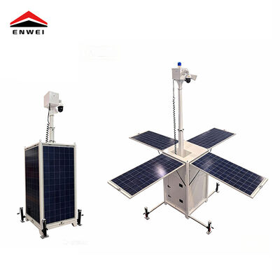 Mobiler CCTV-Turm schneller Einsatz Solar-Cctv-Turm mit vier 350W-Solarkollektoren für die Überwachung von Baustellen