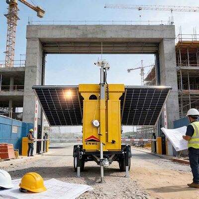 3*400W Solarkollektoren Kamera Cctv Anhänger Solarstrom Kamera Anhänger Für den Straßenbau