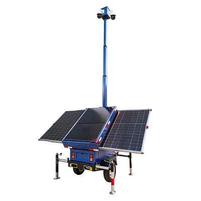 Quick Deployment 24/7 Off-Grid Solar Security Trailer With Waterproof For Coastal